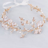 V186. wedding bridal Hair Vine, freshwater pearl and rhinestone hairpiece hair wreath