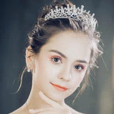 bridal tiara rhinestone crown tiara, european design, silver tiara，princess bridal wedding tiara crown, bridal headpiece