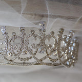bridal tiara rhinestone crown tiara, european design, silver tiara，princess bridal wedding tiara crown, bridal headpiece