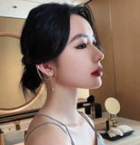 asymmetrical Gold Rhinestone Star Earrings Drop Dangle Earrings, hoop earrings, Bridal Best Friend Girlfriend Gift.