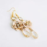 rose gold boho earrings weding bride earrings bridal jewelry green alaska decor