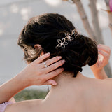 Gold Wedding simple Hair Vine, Bridal Headpiece, Bridal Hairpiece, Ribbon Wire Headband, Wedding Hairpiece, Wired Vine