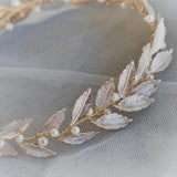 rose gold bridal hair vine, bride bridesmaid wedding hairpiece, Wedding bridal Headpiece