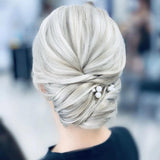 pearls headpiece for wedding bride, bridal pearl hair pins, pearl Headpiece, elegant pearl hair combs