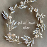 boho opal moonstone bridal hair vine for wedding, wedding bridal hair wreath, Wedding bridal Headpiece