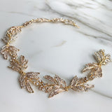 Blush pink rose gold wedding hair vine hair accessories Bridal hair accessories Blush pink hair pieces-Rose gold bridal head pieces
