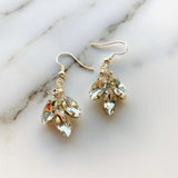 CRYSTAL BRIDAL EARRINGS, Wedding Earrings, Swarovski Bridal Earrings, Gold silver Wedding Jewelry, Crystal Cluster Droplet, Bridesmaids gift