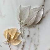 P122. Bridal gold/silver leaf hairpins, bridesmaid hairpins set
