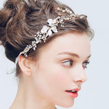 V186. wedding bridal Hair Vine, freshwater pearl and rhinestone hairpiece hair wreath